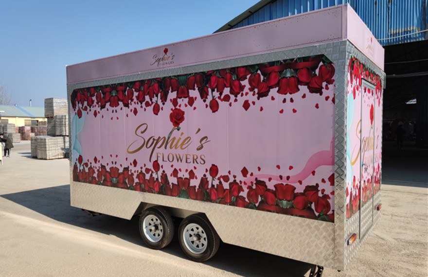 13ft mobile flower truck trailer in stock